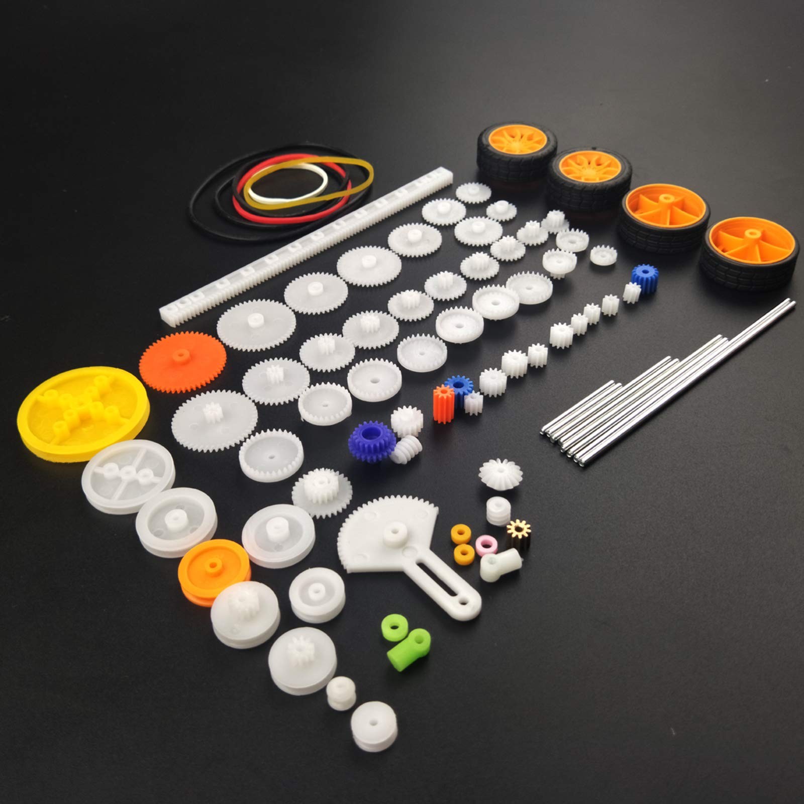 EUDAX 82 pcs Plastic Gear Package Kit - DIY Assortment Small, Assorted