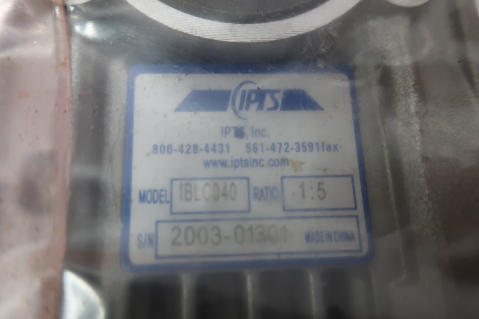 Ipts IBLC040 Right Angle Gear Reducer 5:1