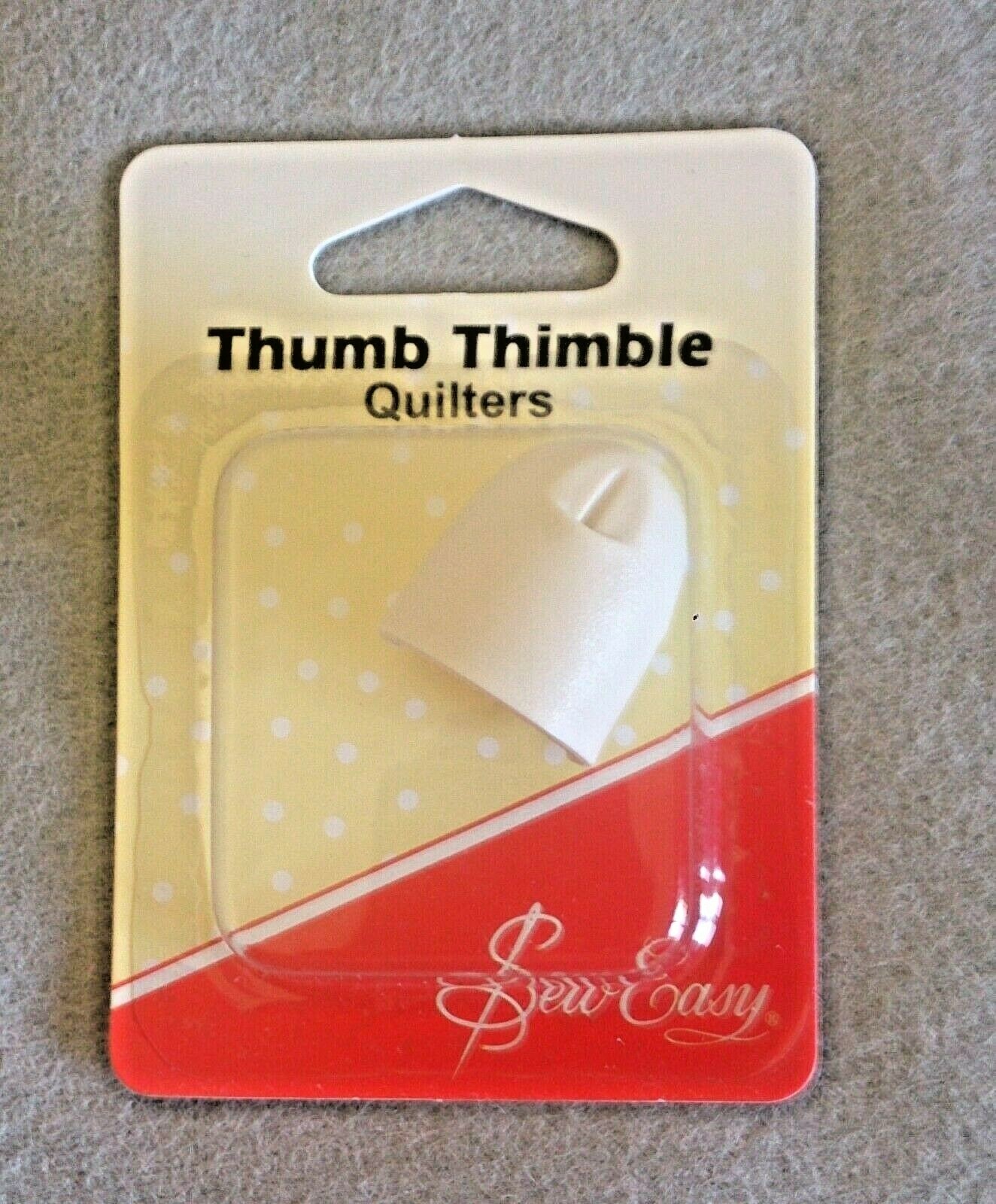 Sew Easy Quilters Thumb Thimble, strong polyethylene with dimple.