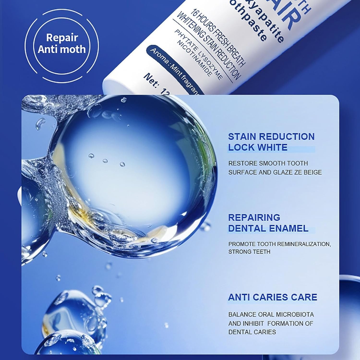 2Pcs Hydroxyapatite Toothpaste for Advanced Enamel 2.12 Ounce (Pack of 2)