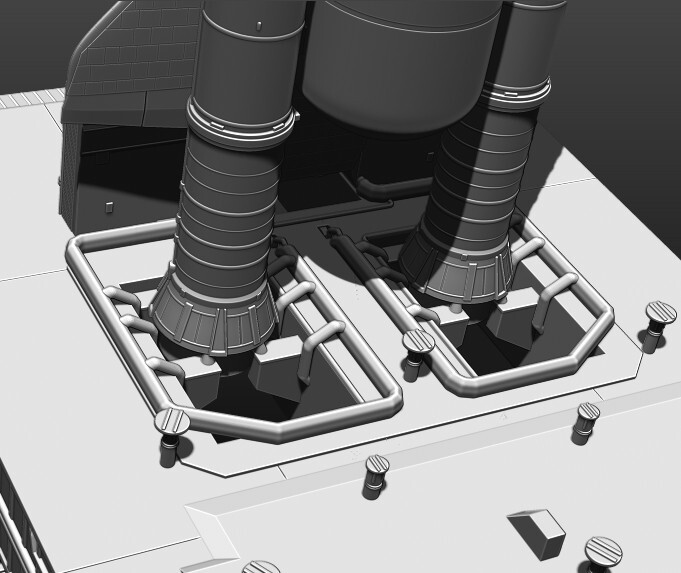 Space Shuttle FILE STL for all 3D printer 2 version platform take_off phase lamp