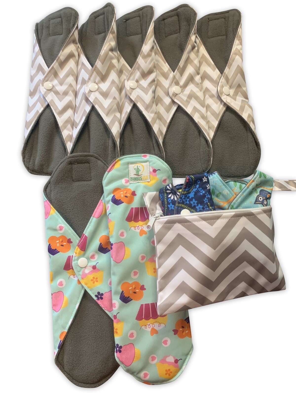 Washable Reusable Sanitary Napkins, Panty Liners, Period Menstrual Pads 