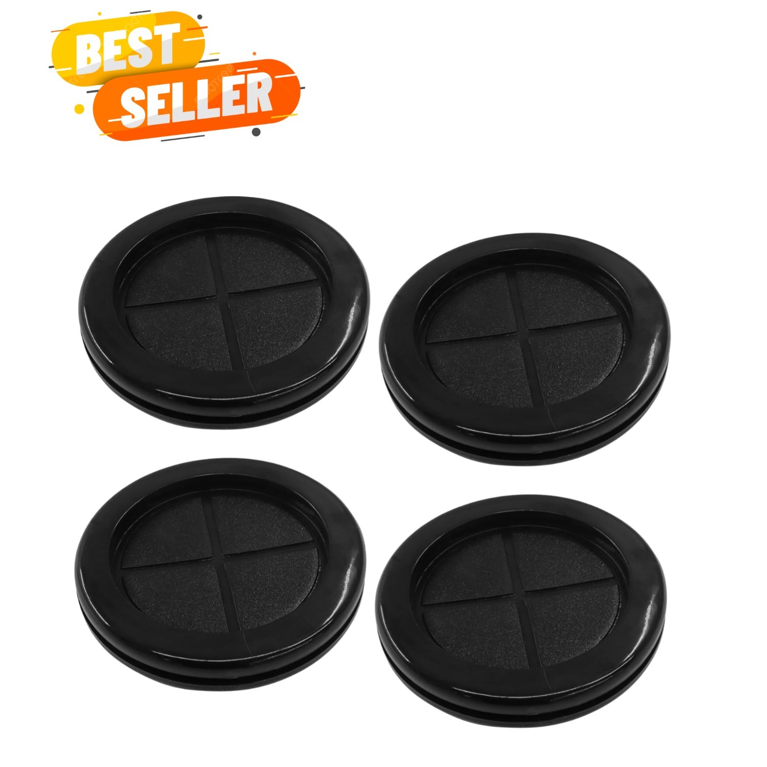 High-Quality Rubber Grommets, 4 Pcs with 2-1/2" Drill Hole for Wiring Safety