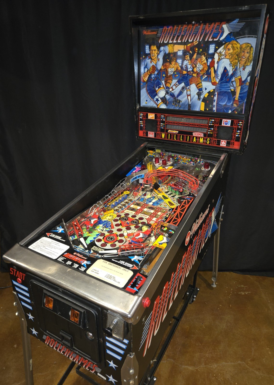 Refurbished Rollergames Pinball Machine (Williams) 1990