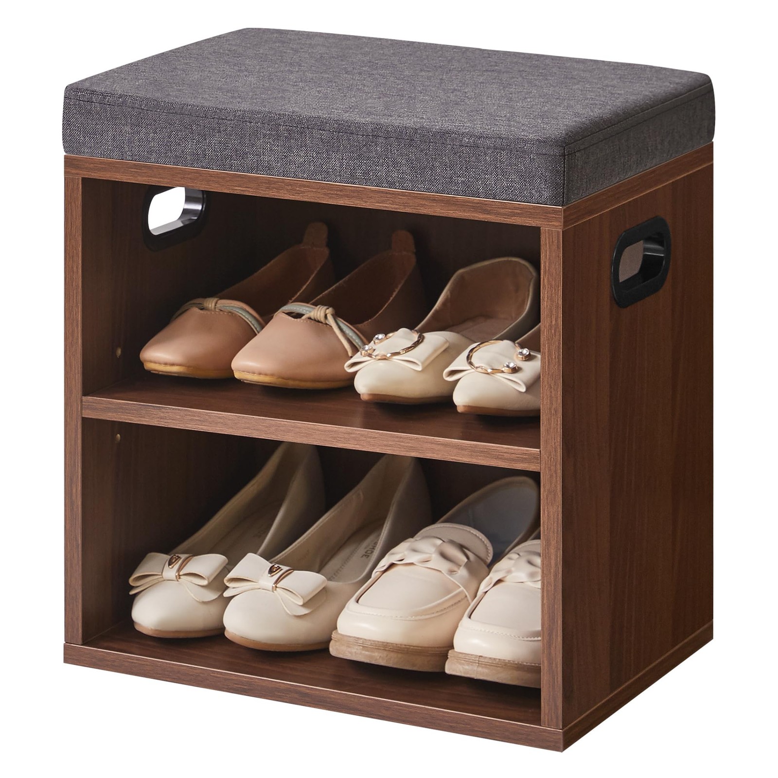 Ymyny Small Shoe Storage Bench Cushion 2 Tier Entryway Bench Shoe Storage Shoe