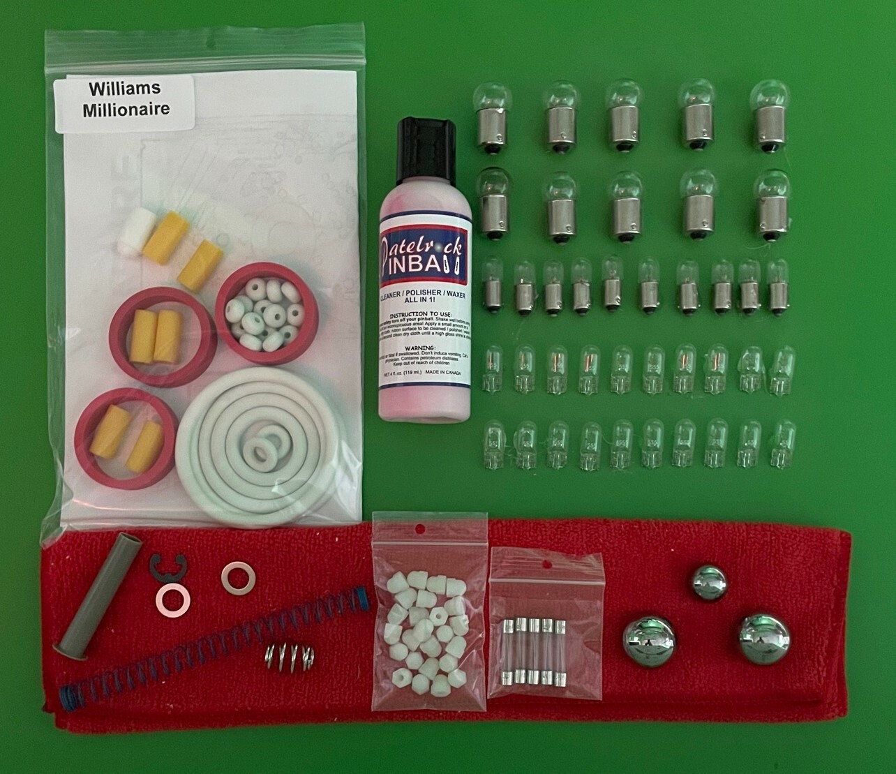 1987 Williams Millionaire Pinball Machine Maintenance Super Kit