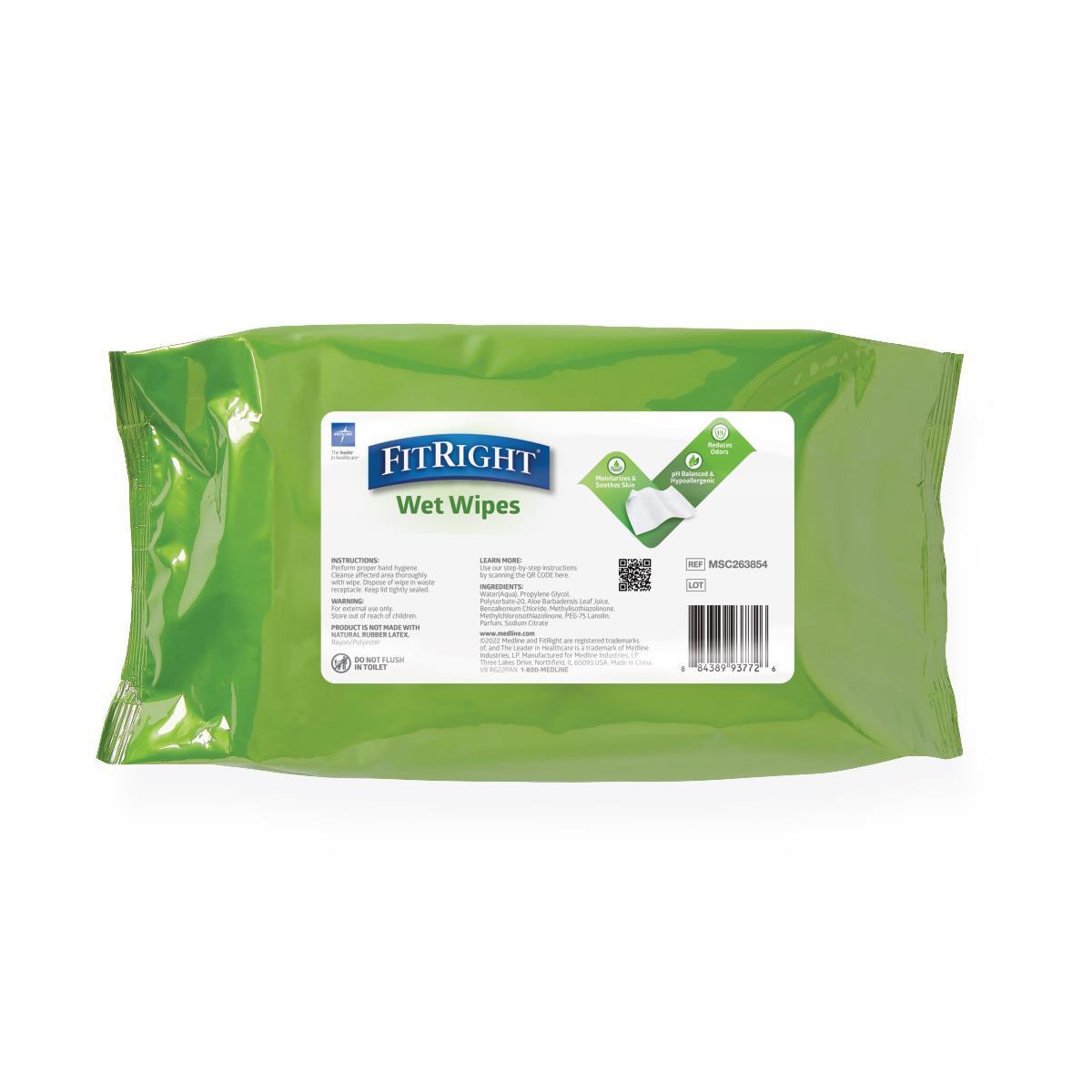 FitRight Personal Cleansing Wipes Flip Top Lid, 600/Case