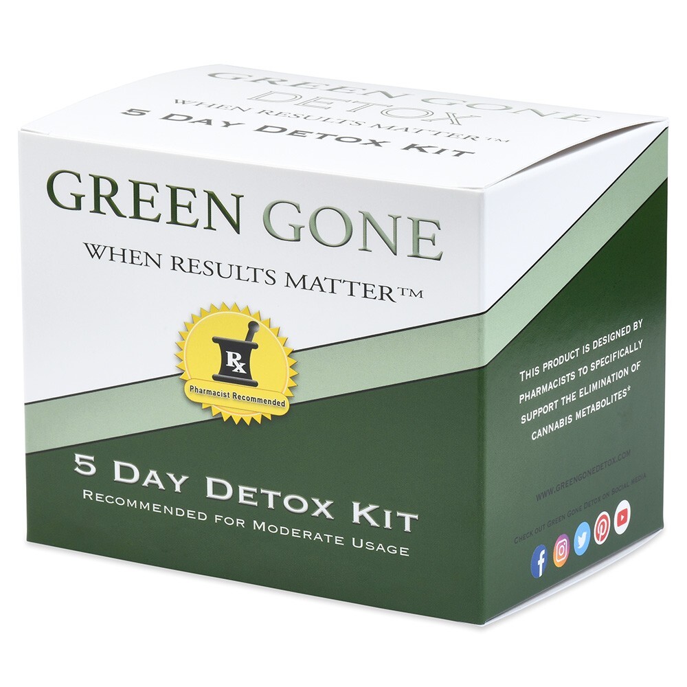 Green Gone Detox Permanent 5 Day Detox 60 Capsules & 3 Test strips Exp 12/2027