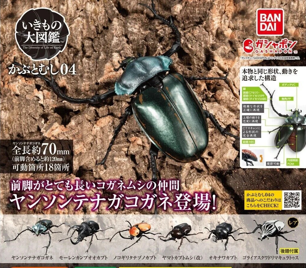 The Diversity of Life on Earth Rhinoceros Beetle 04 Figure Bandai Capsule Toy