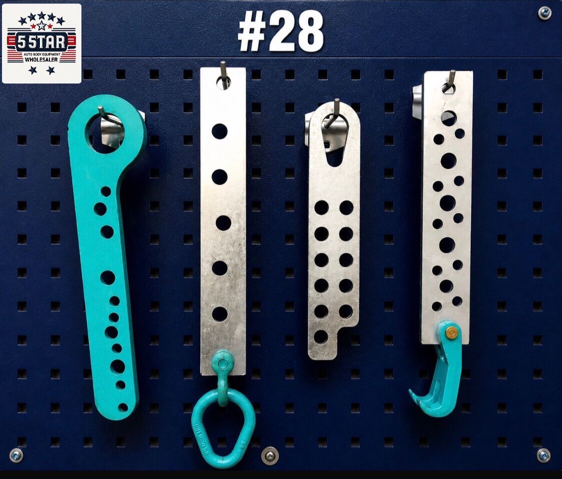 SET#28 Auto body frame machine tool Multi Hole Puller Pull Plates Draw Bar claw
