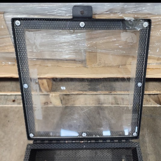 Vented Wall Mount IT Network Case Enclosure 14 X 14 X 5.5" Glass Door Lockable