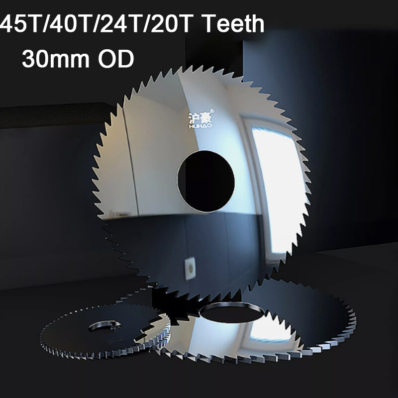 Carbide Circular Slitting Saw Cutter ∅30mm OD Cutting Tool 45/40/24/20T Teeth