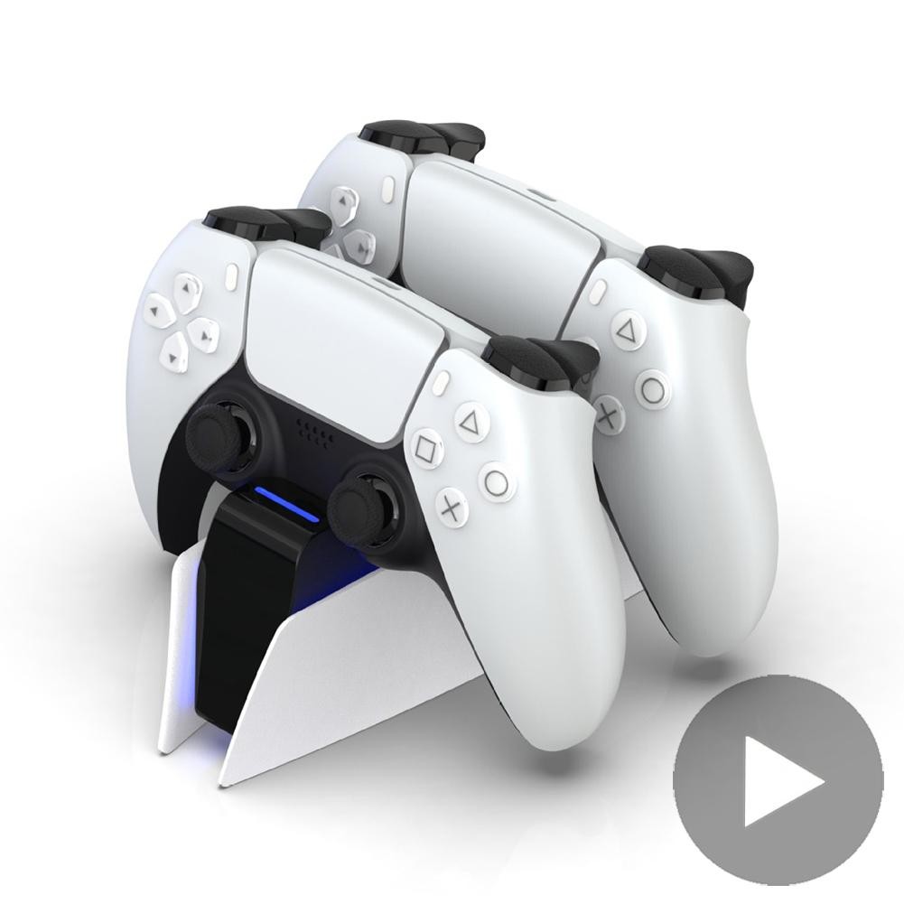 PS5 Controller Charging Dock DualSense Charger Station USB Type-C Dual Stand LED