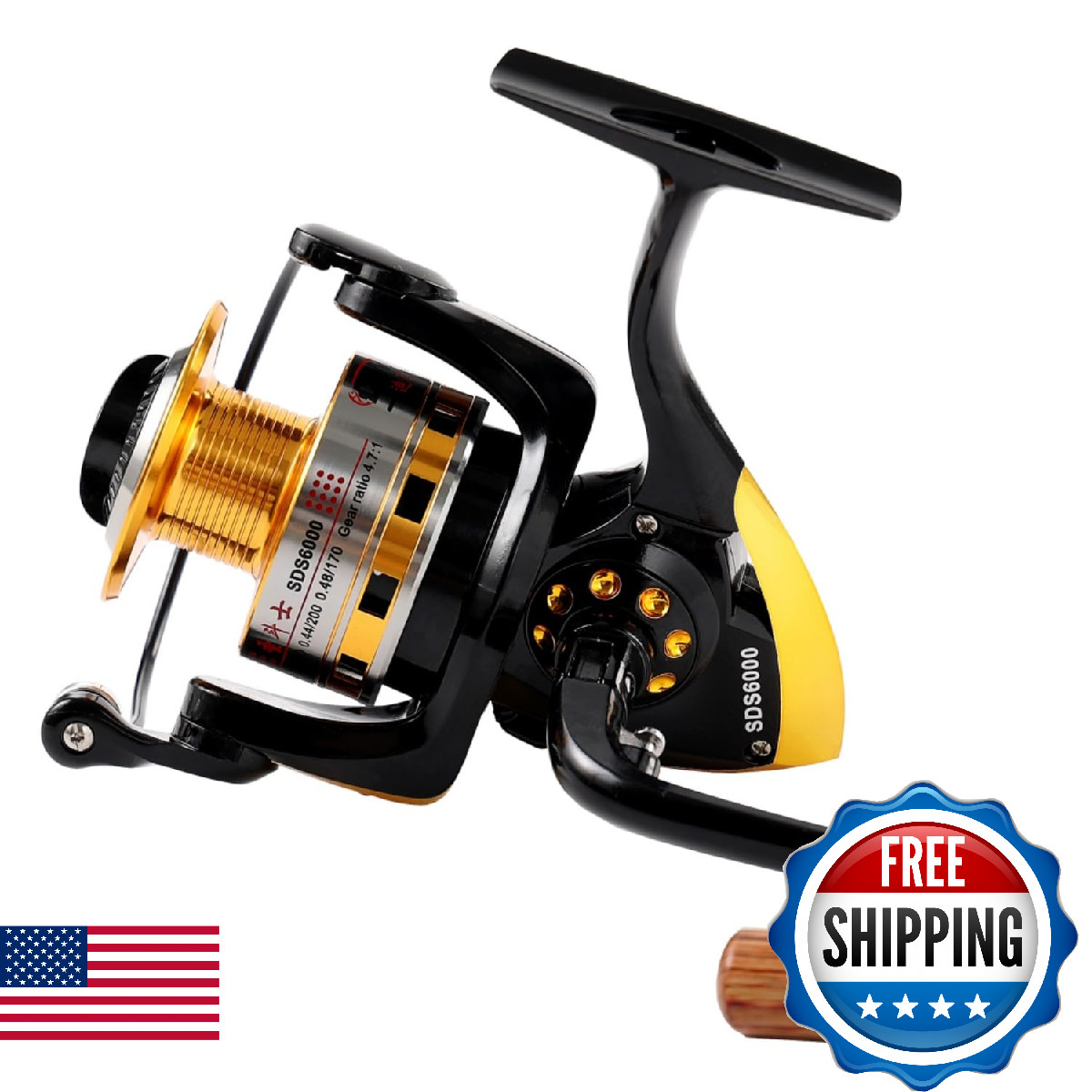 Diwa Spinning Fishing Reels Saltwater Freshwater 1000-6000 Series Lightweight Sm