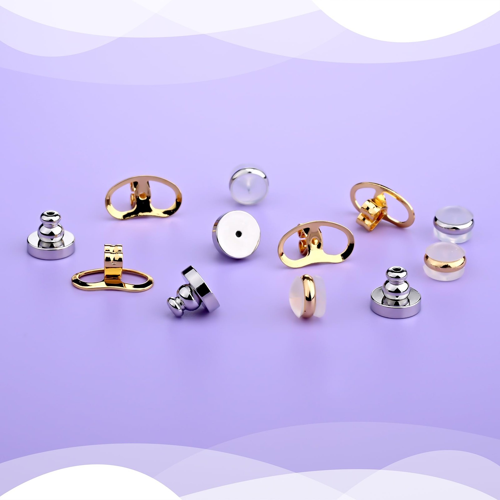 Earring Backs for Droopy Ears Heavy Earrings - Replacements Locking Ear Suppo...
