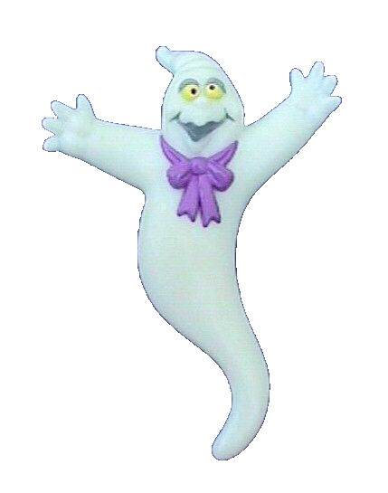 Hallmark PIN Halloween Vintage GLOW in DARK Silly GHOST Large 1990 Brooch