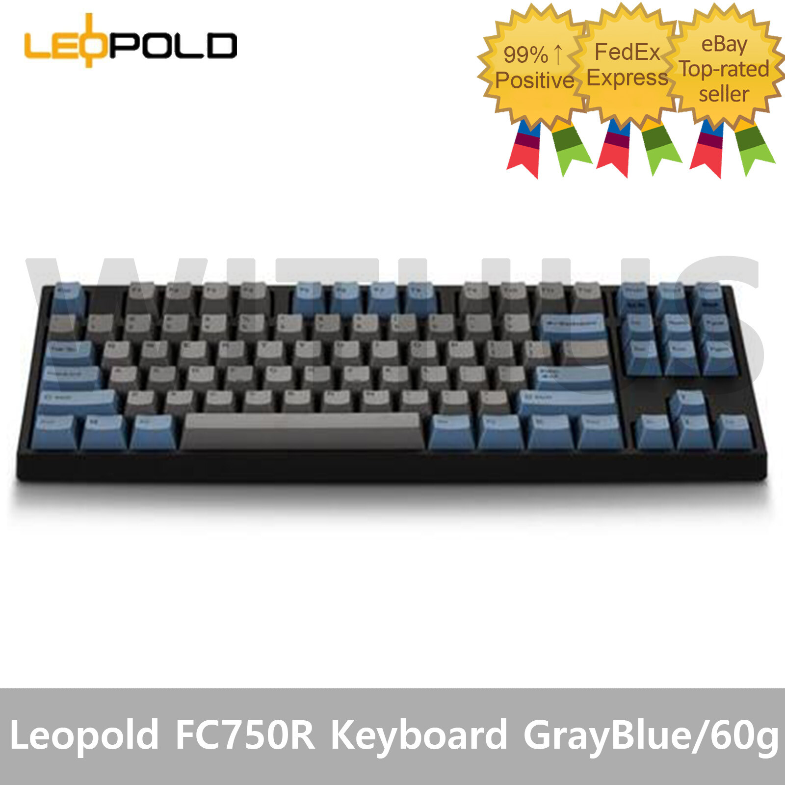 Leopold FC750R OE High-End Mechanical Keyboard GrayBlue/60g-Black/ENG,KOR=
