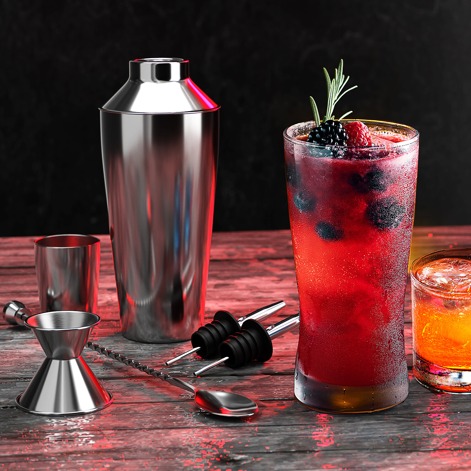 8 PC Bartender Kit, Complete Cocktail Shaker Bar Tools Set - Recipe Book & More