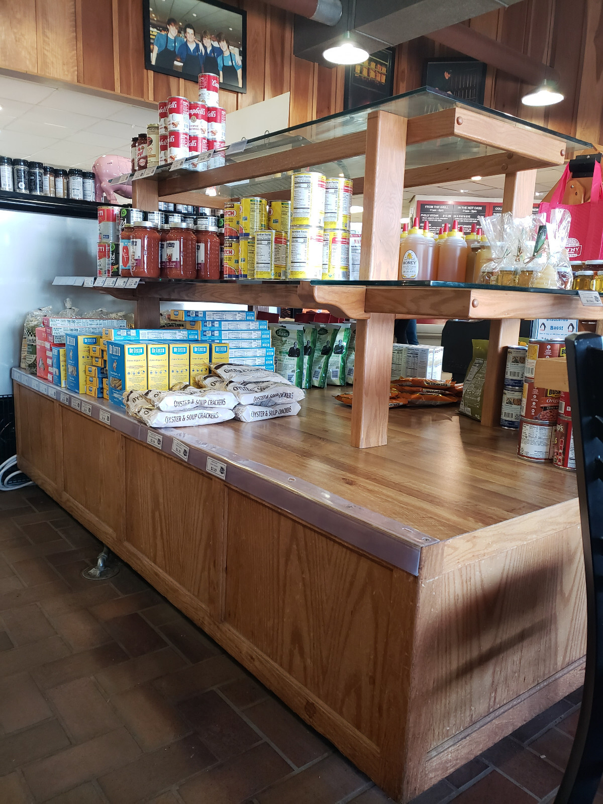 custom built retail wood and glass shelving unit free standing 3 tier shelves