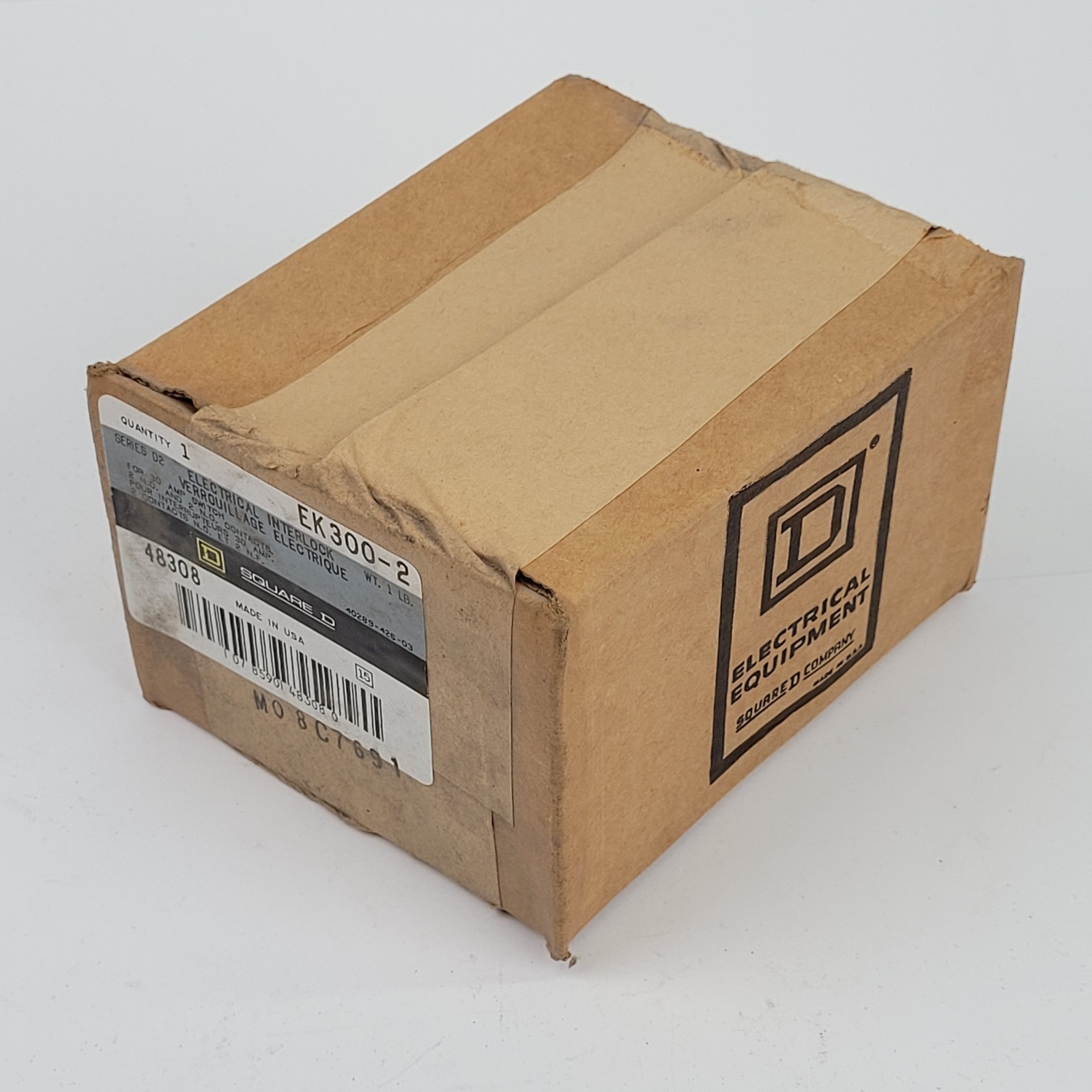 Square D EK-300-2 Electrical Interlock Switch, Series D2, 2 NO/NC Contacts - NEW
