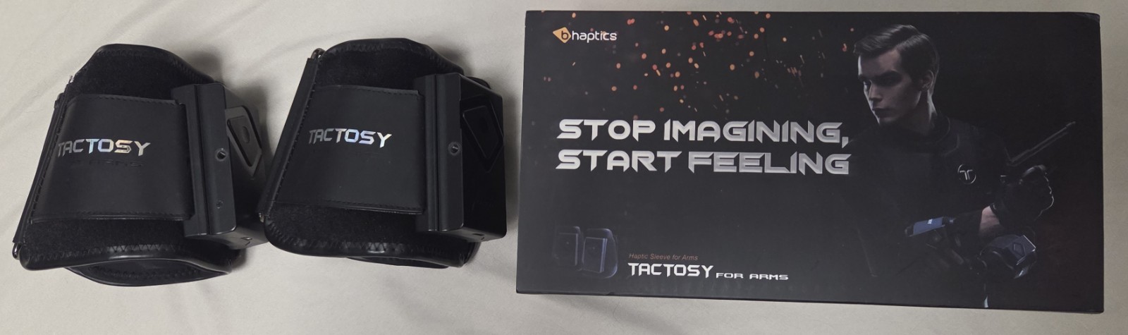Used Bhaptics Tactosy Arm Haptics for VR pair for immersion