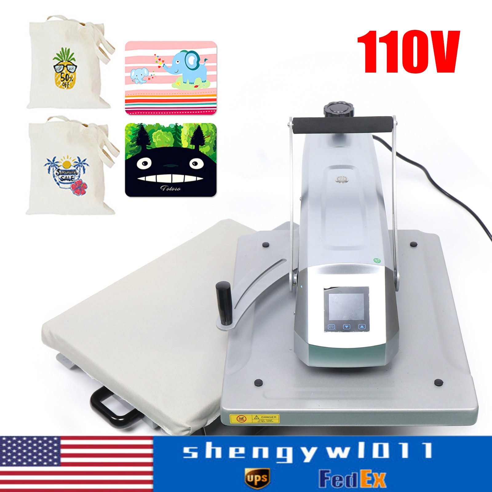 16" x 20" Digital T-Shirt Heat Press Sublimation Transfer Machine Swing Away NEW