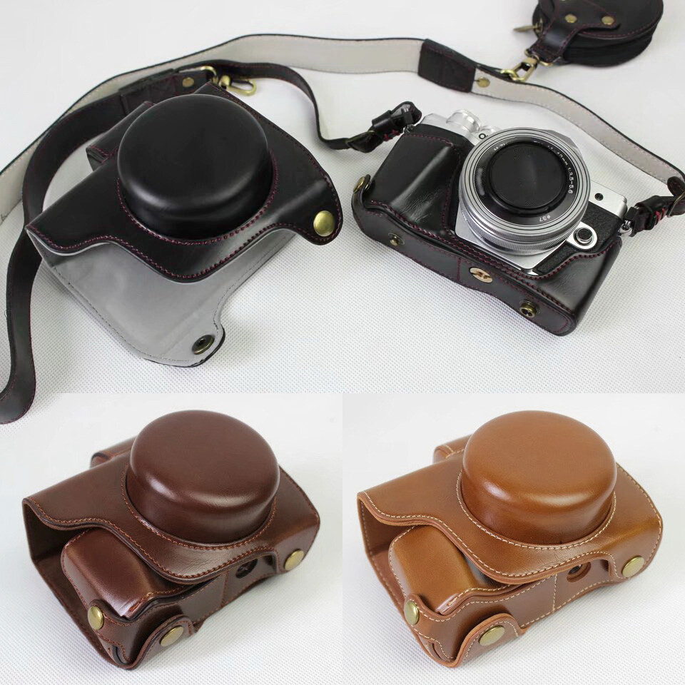 HQ Leather Camera case Bag Grip strap For Olympus OM-D E-M10 Mark III IV M3 M4