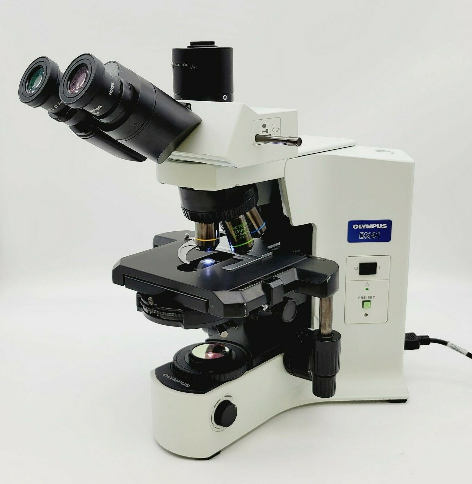 Olympus Microscope BX41 with Fluorites, Phase Contrast, and Trinocular Head