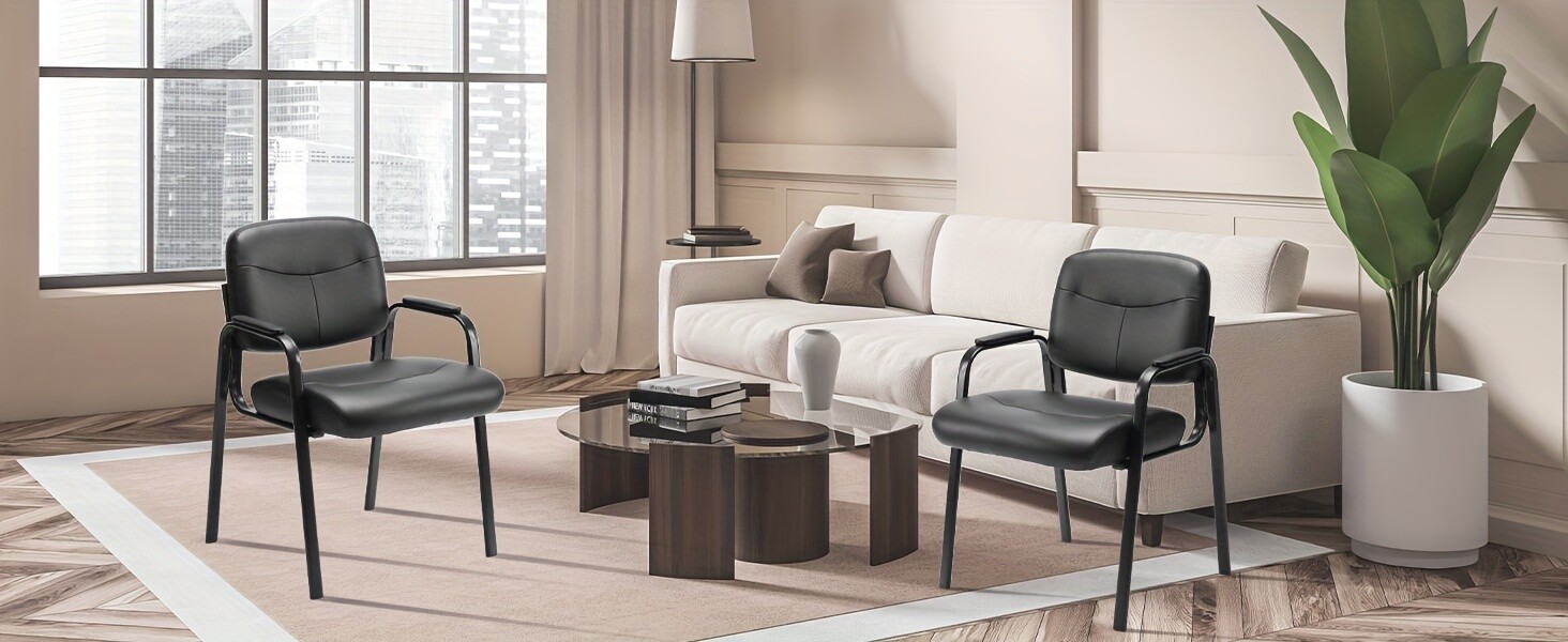 Waiting Room PU Leather Chairs. Padded arms. Elderly friendly