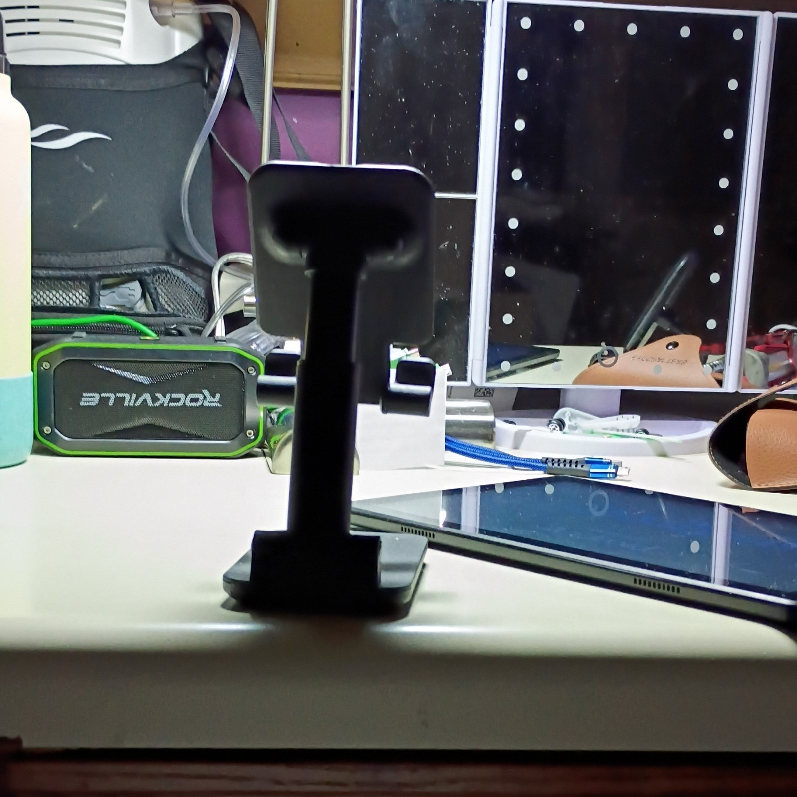 Adjustable Freestanding Black Desktop Stand for Tablet & eReader, Rigid Plastic