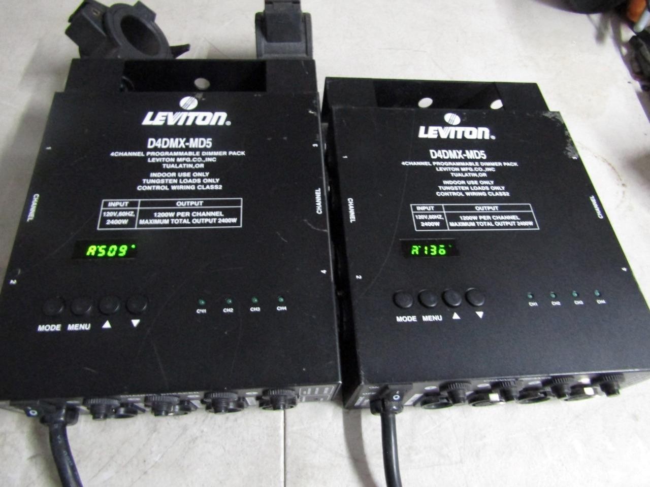 1 PAIR LEVITON Dimmers 4 Channel Programmable 5 Pin1200W Channel
