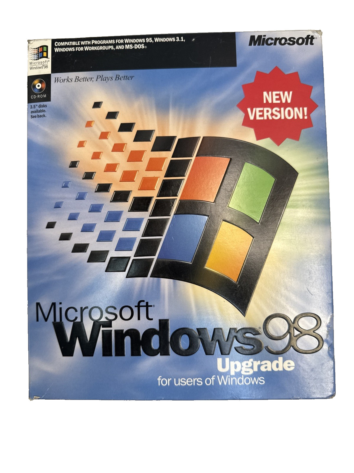 MICROSOFT WINDOWS 98 UPGRADE NEW VERSION 0398 Part X03-30200 Vintage