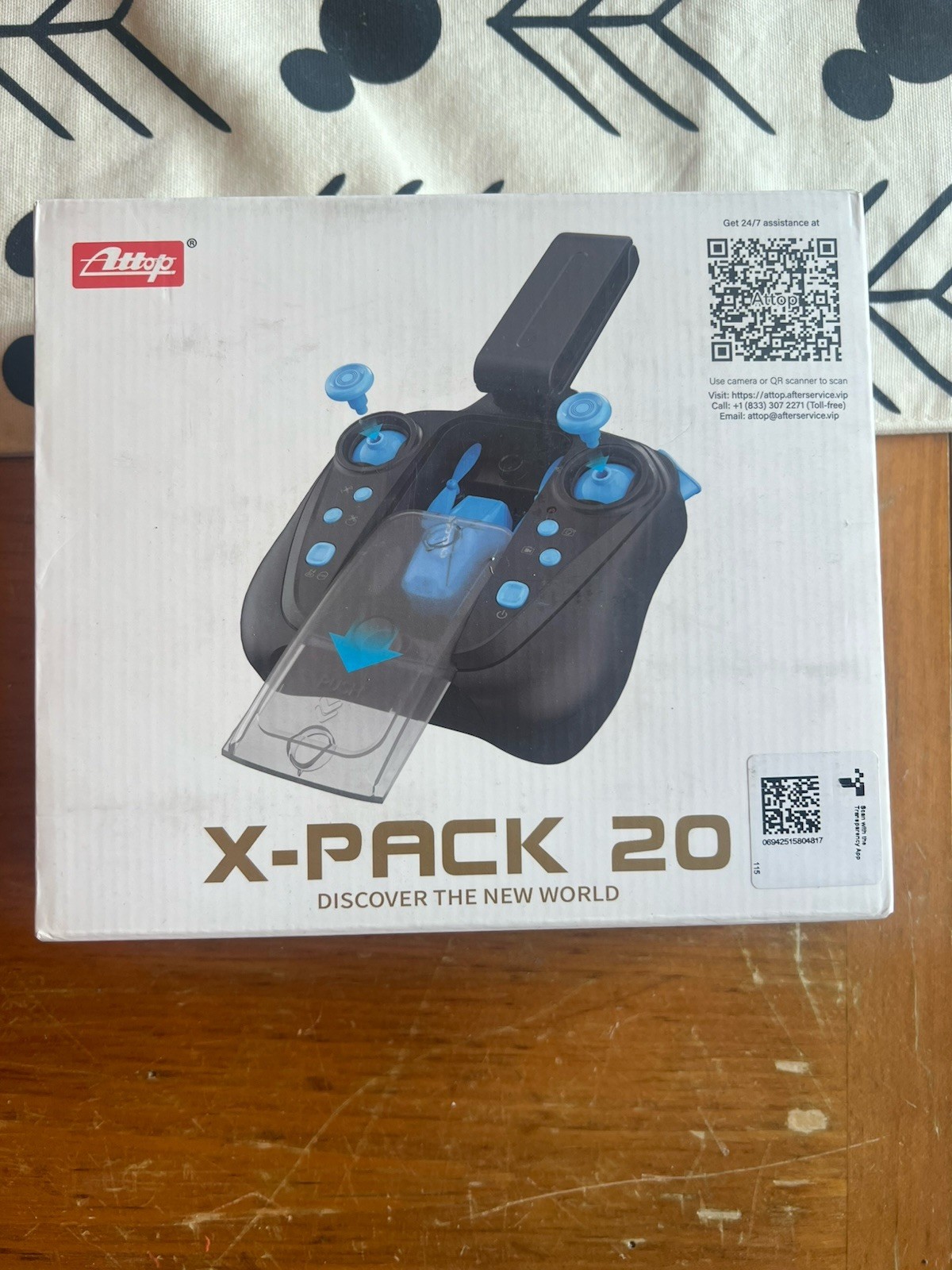 Attop X-Pack 20-  2.4G Mini Foldable Drone Compact and Portable Blue OPEN BOX