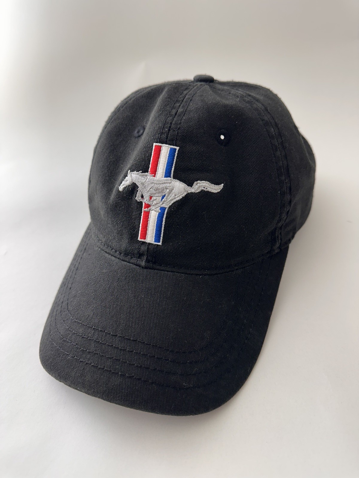 Ford Mustang Embroidered Logo Baseball Dad Cap Hat Black Strapback