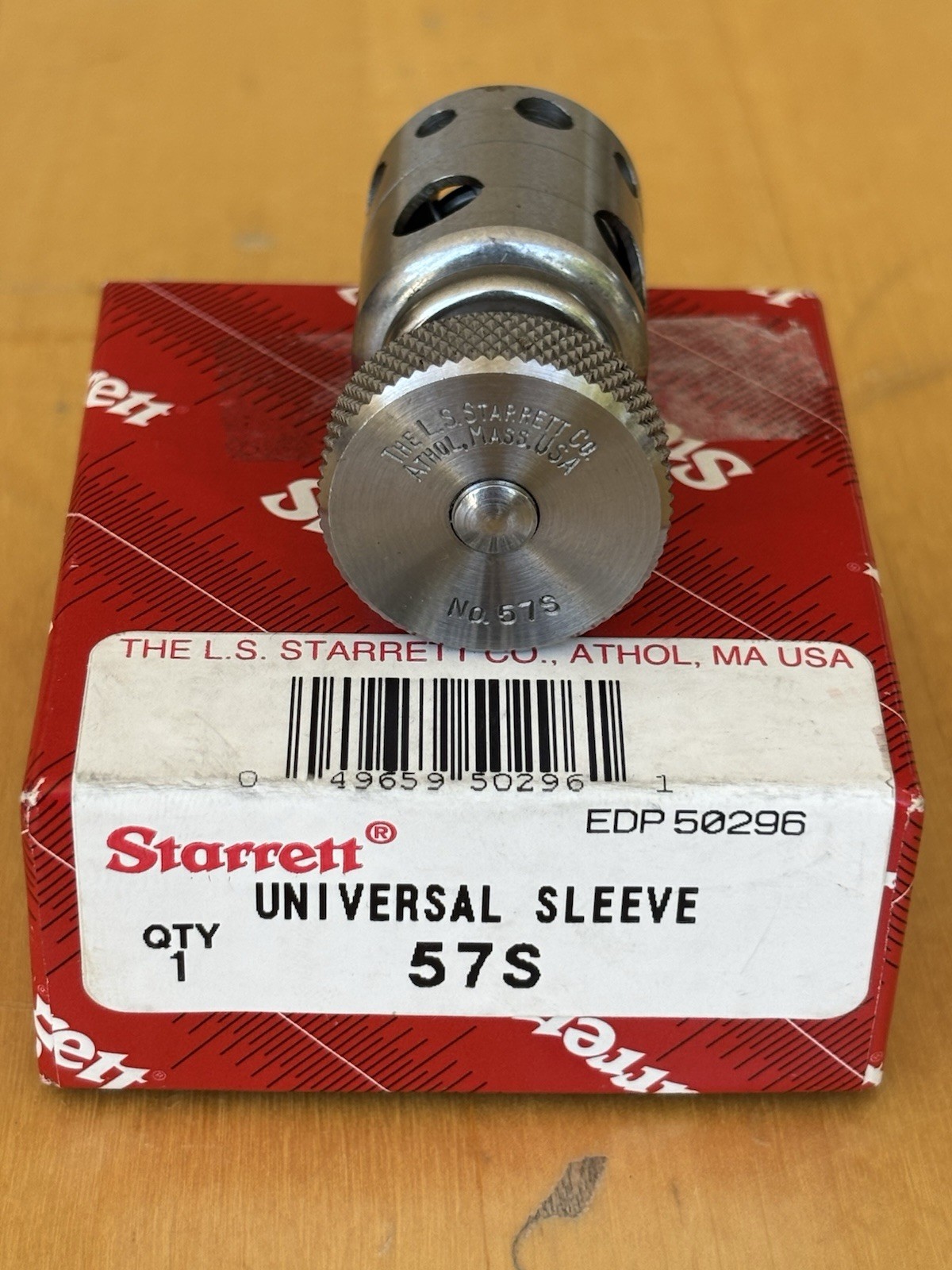 Starrett No. 57S Universal Surface Gage Sleeve Spindle Snug**New Open Box**