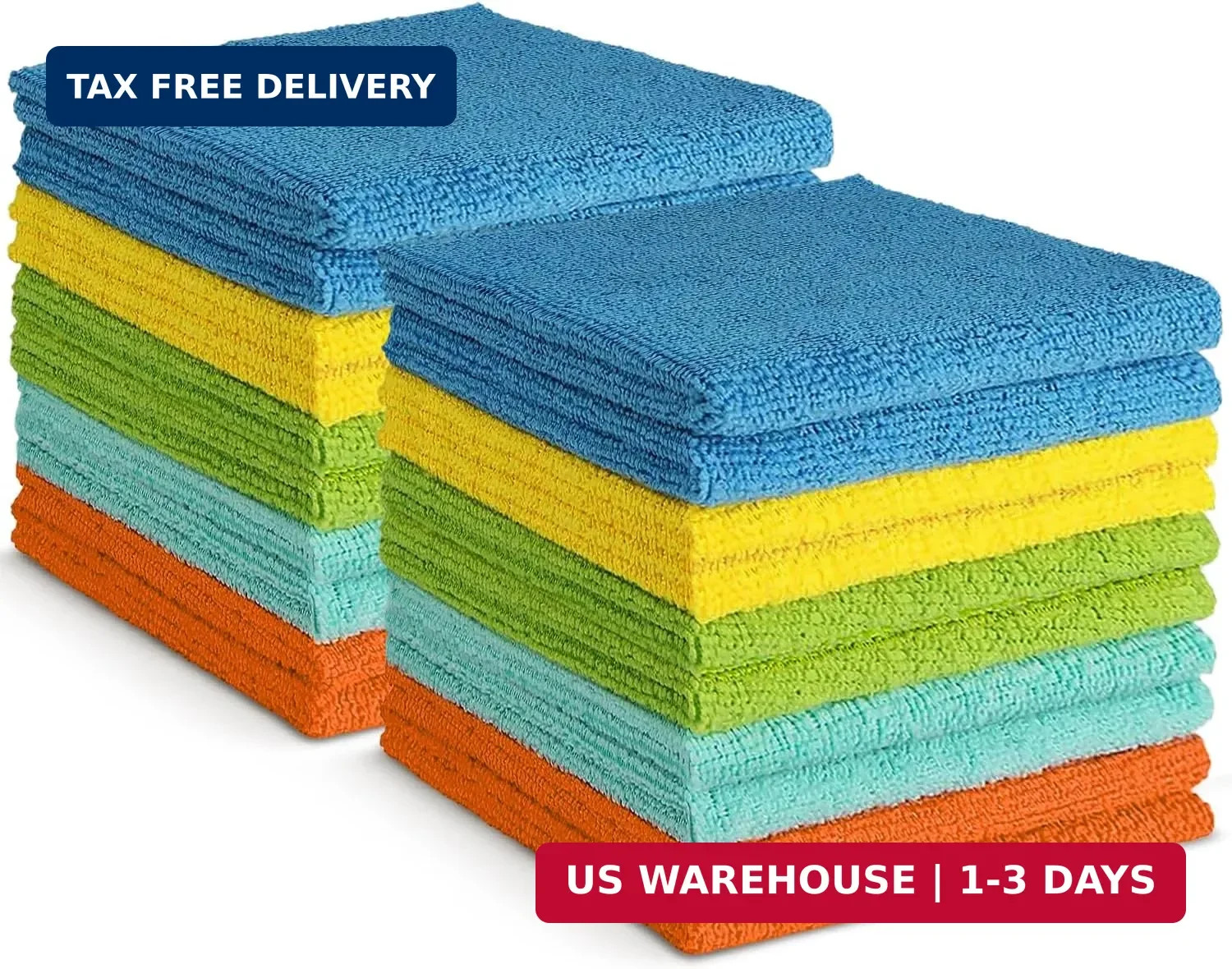 AIDEA Microfiber Cleaning Cloth, 20PK, Soft Absorbent Rags, Microfiber Towels fo