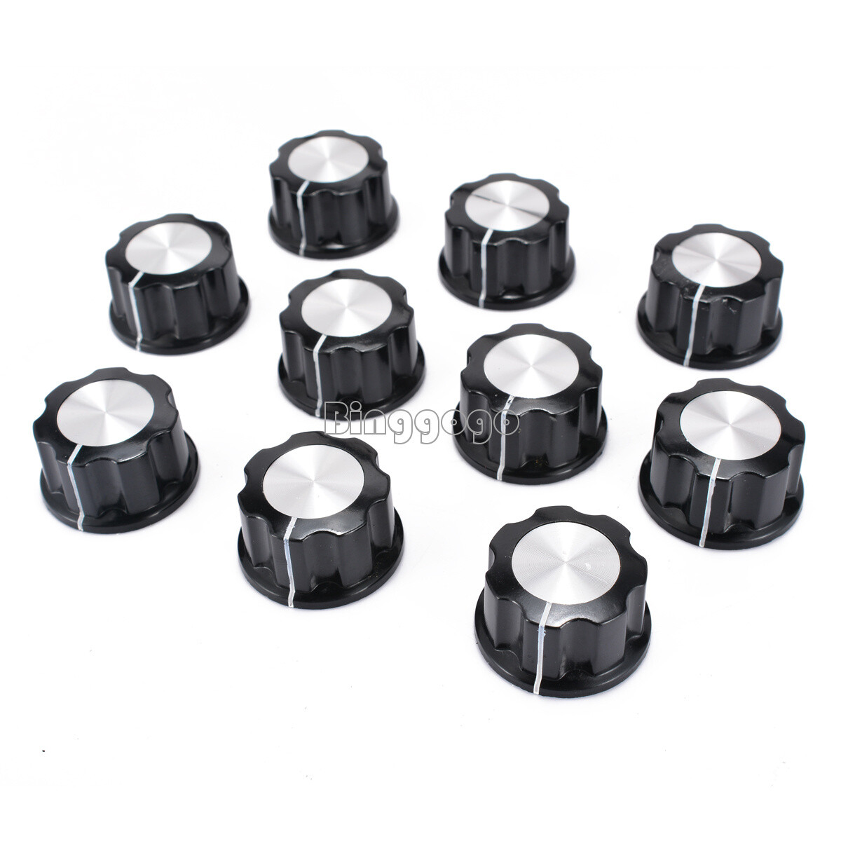 5PCS Adjustable 16mm Top 6mm Shaft Insert Turn Dia Potentiometer Rotary Knobs