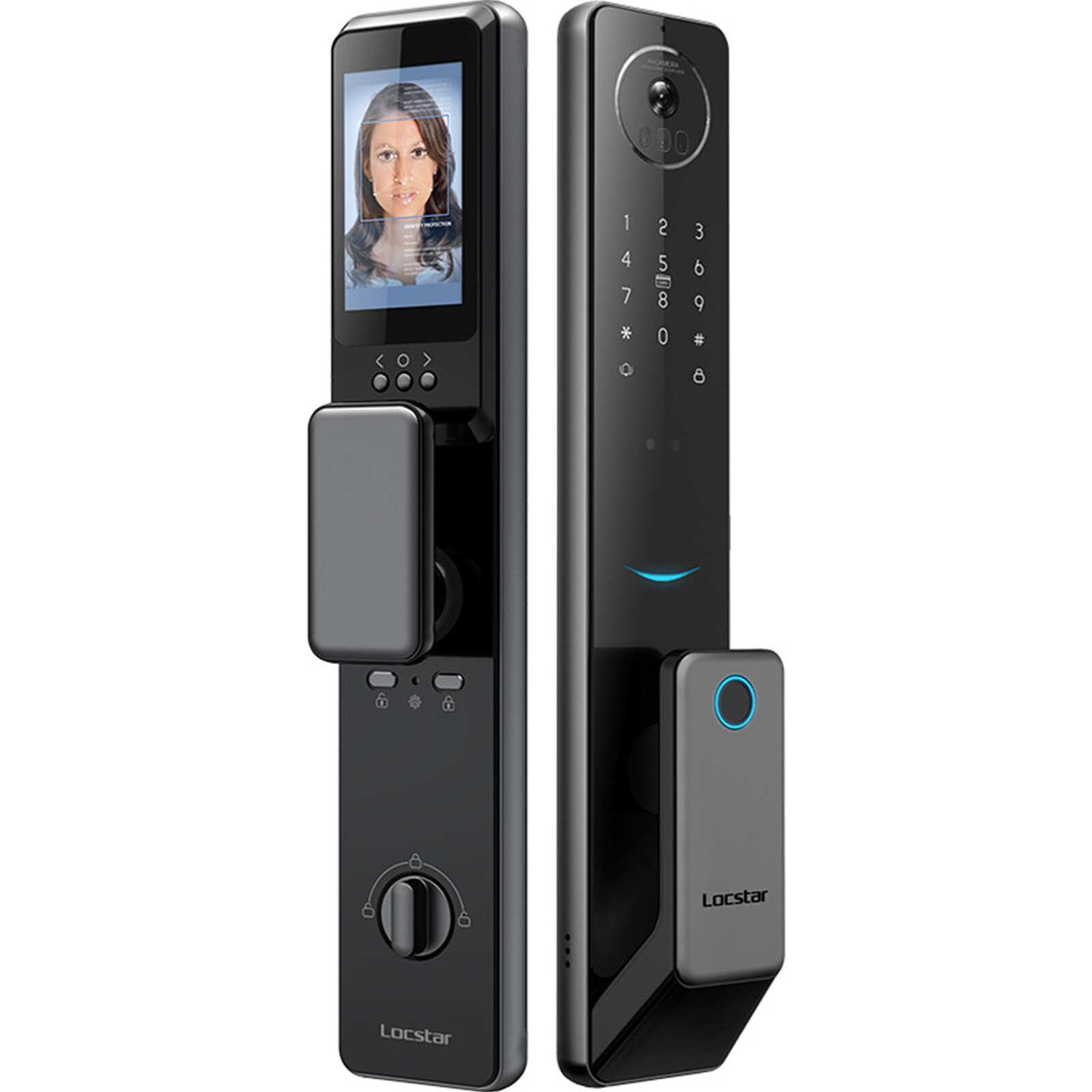 2025 3D Face Smart Door Security Lock Camera with Fingerprint Password Keypad