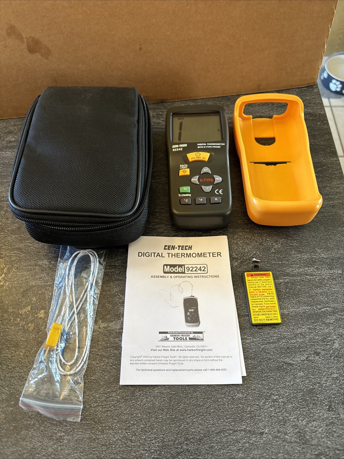 Cen-Tech 92242 Functional Digital Thermometer New #DD