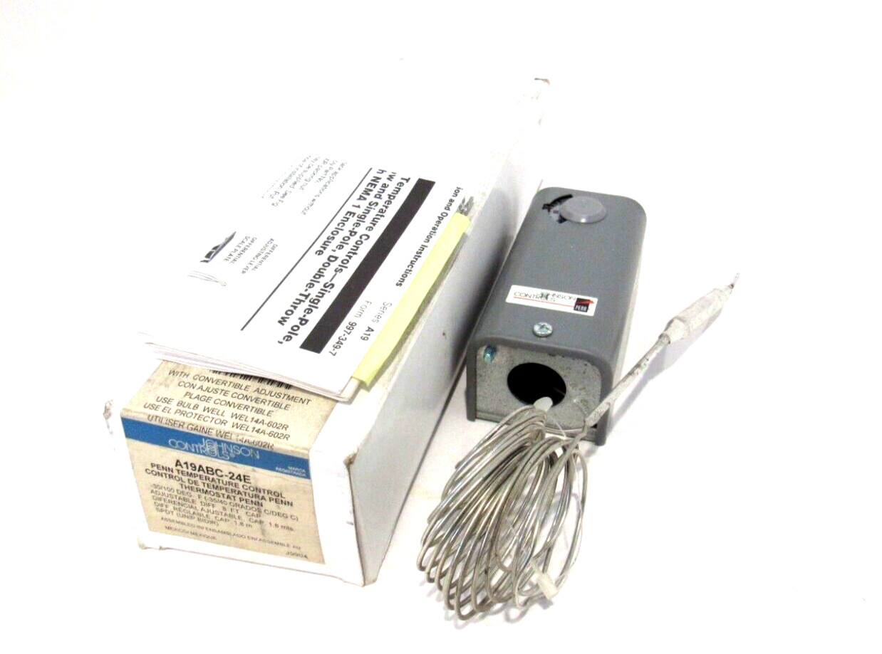 NEW JOHNSON CONTROLS A19ABC-24E TEMPERATURE CONTROL A19ABC24E