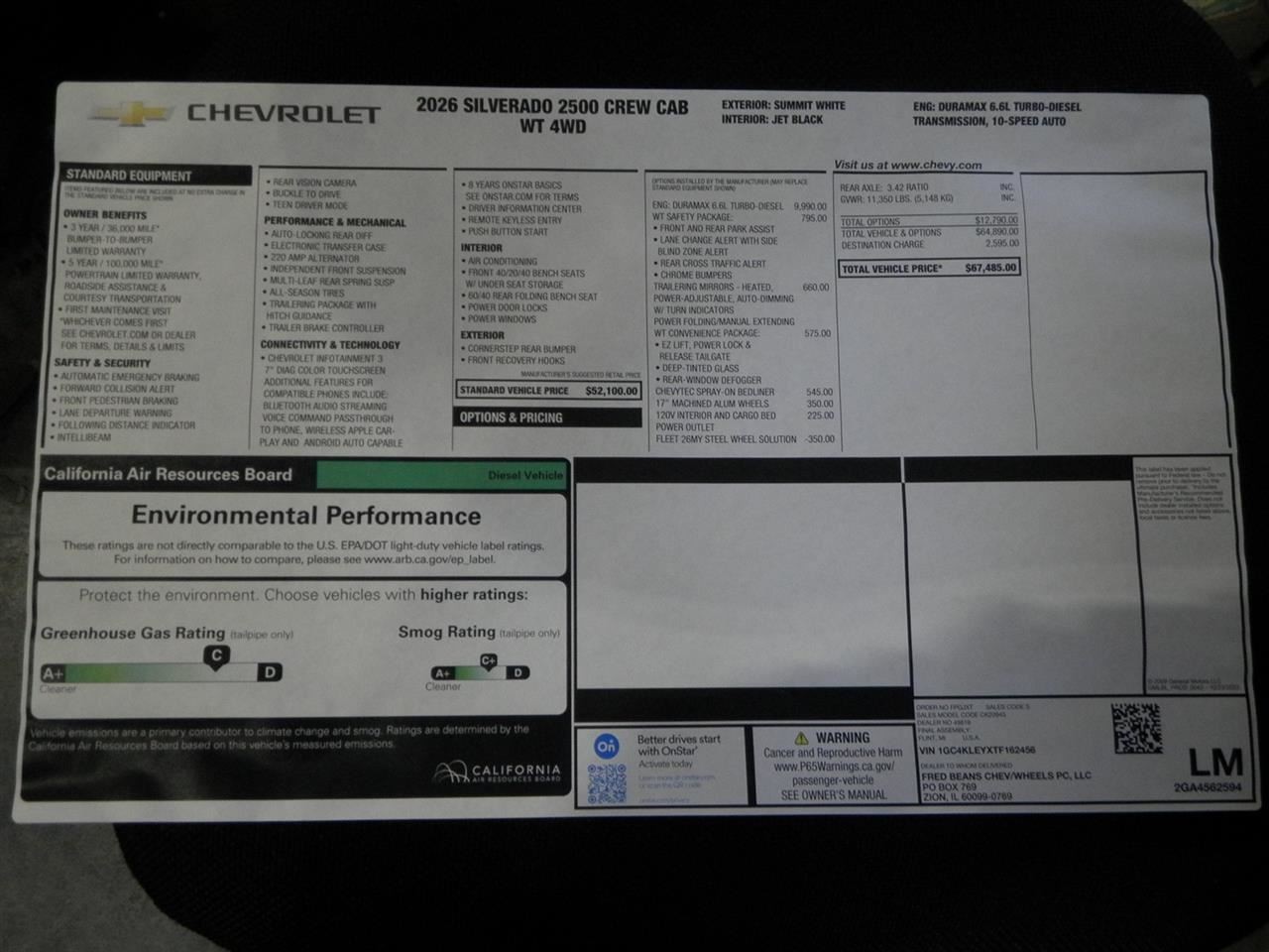 2026 Silverado 2500 2500HD Upper Air Shutter