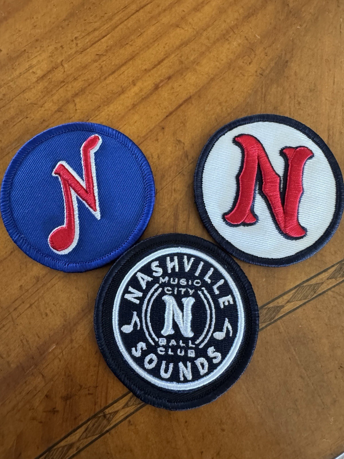 Nashville Sounds Patches Lot Of 3  Baseball Patches Tennessee
