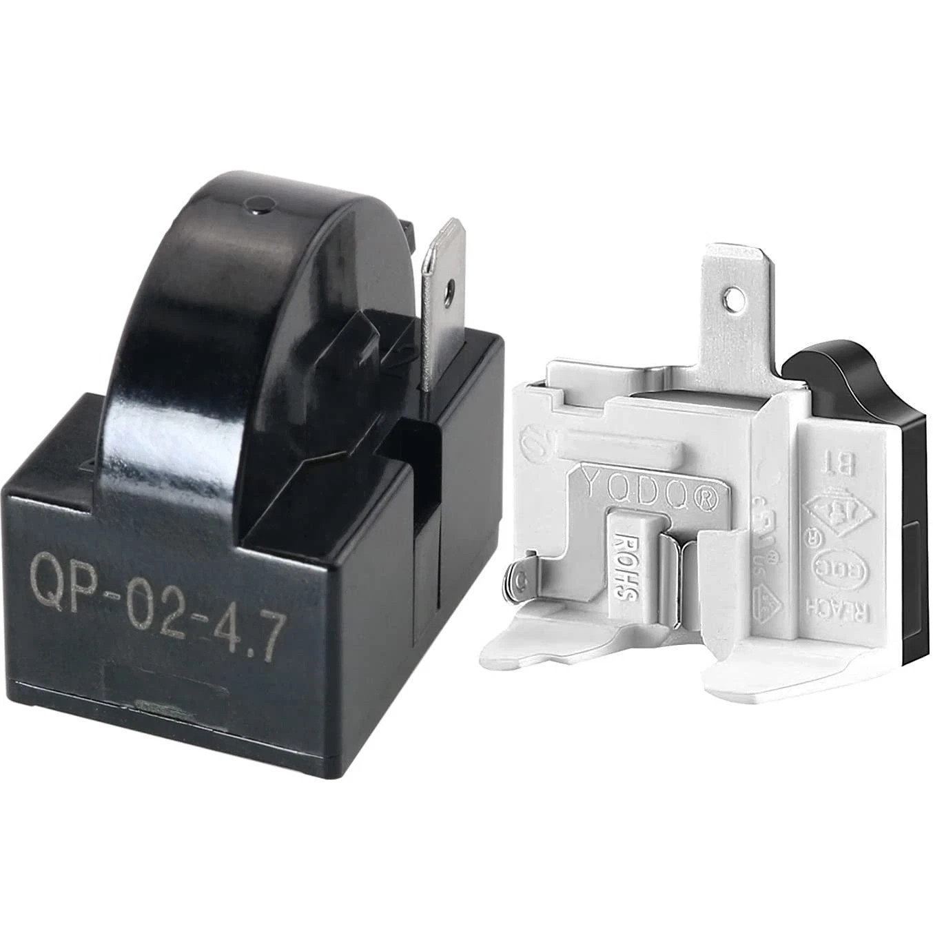 Refrigerator Starter Relay and Overload Protector Kit - QP2-4R7 4.7 Ohm 1...