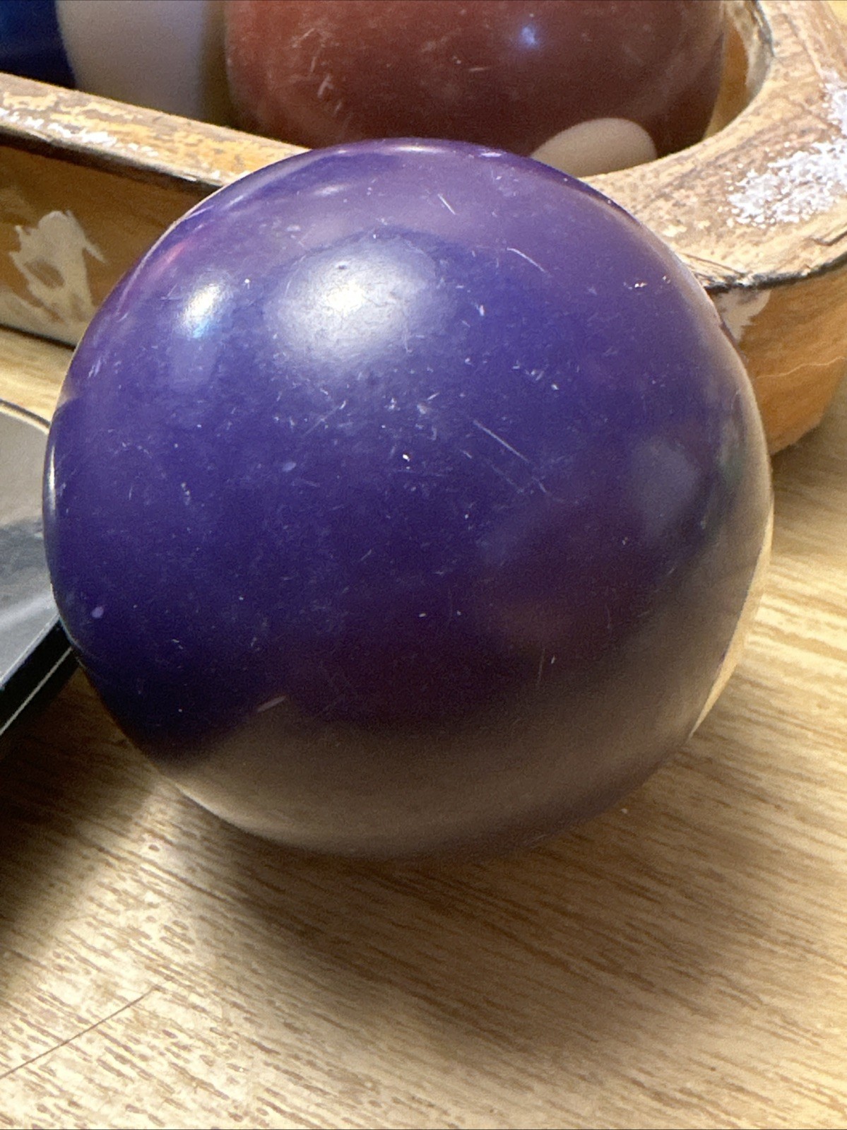 Vintage Billiard Pool Ball #4 Solid Replacement 2 1/4" Purple