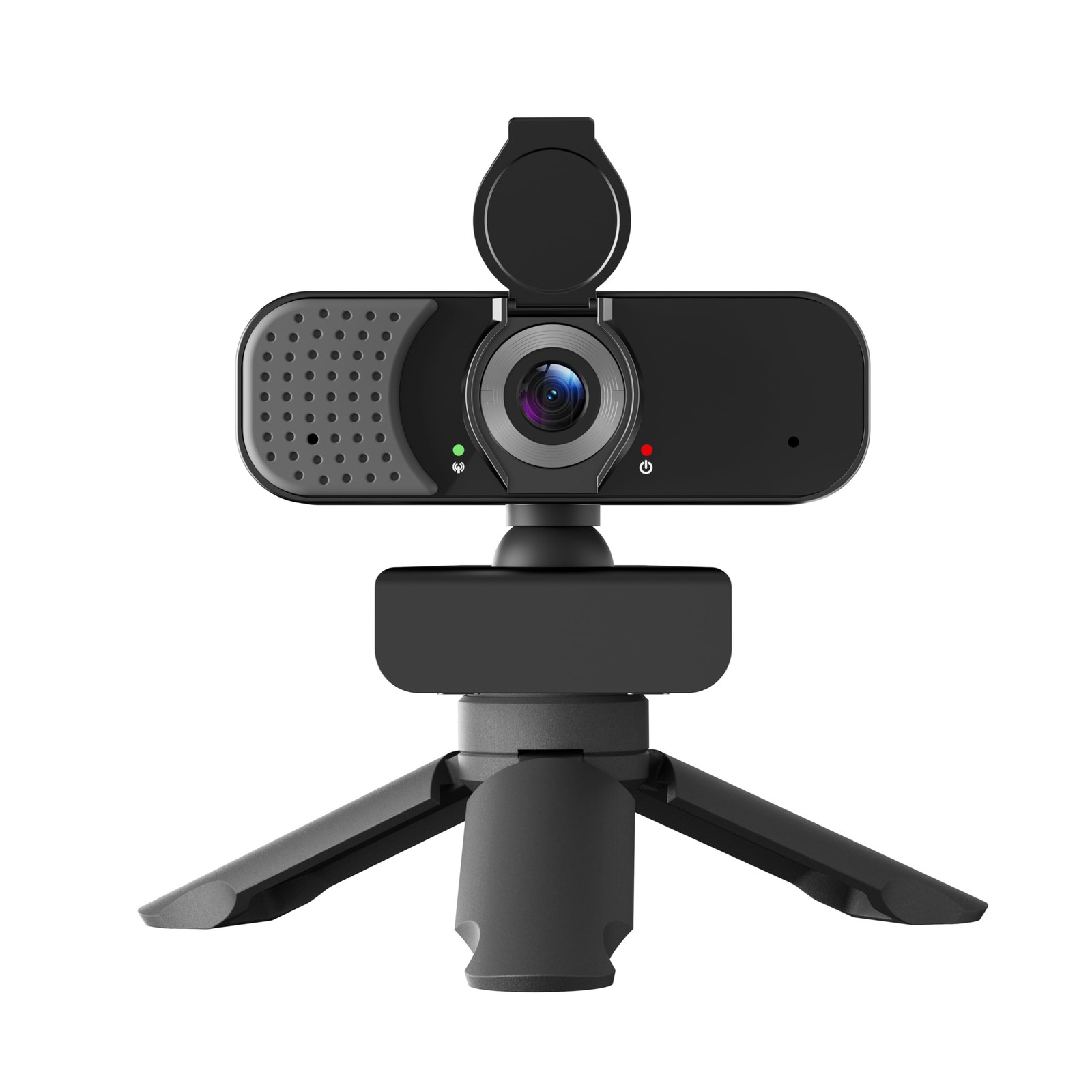 1080P Webcam With Microphone WideAngle Auto Light Correction Tripod PC
