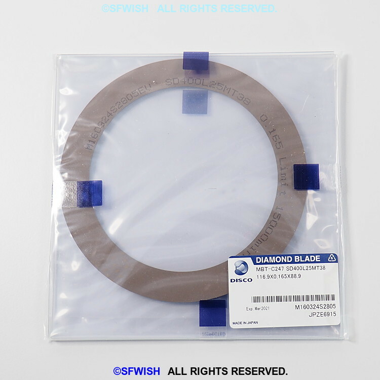 NEW DISCO Diamond Blade MBT-C247 SD400L25MT38, 116.9x0.165x88.9mm, Exp. 3/2021