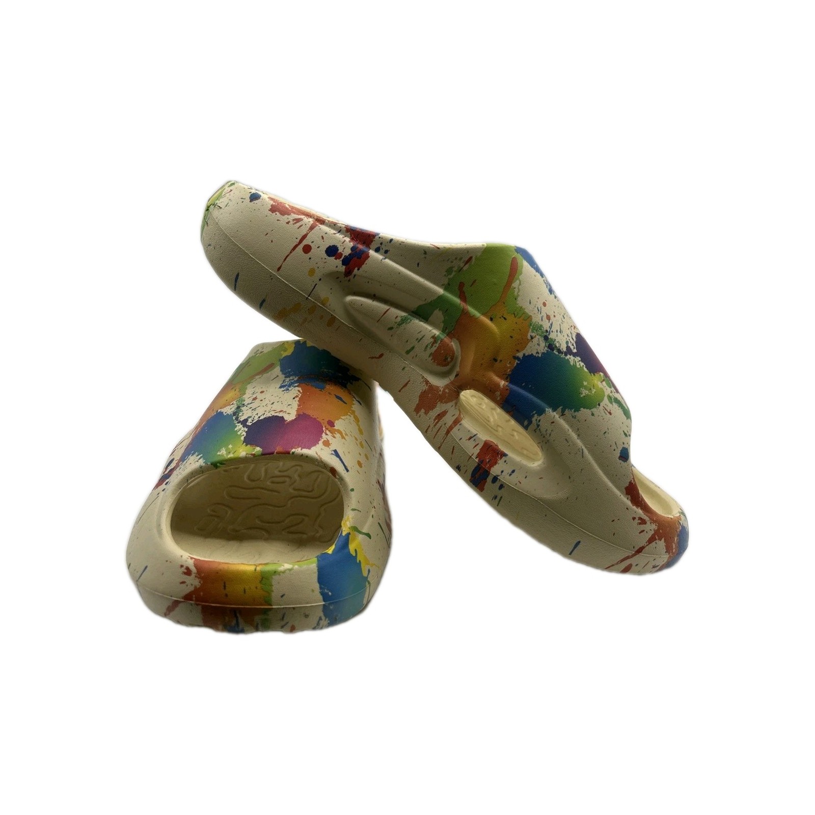 Paint Splatter Slip-On Hole Outdoor Shoes Sandals Lightweights Size 11-12, 44-45