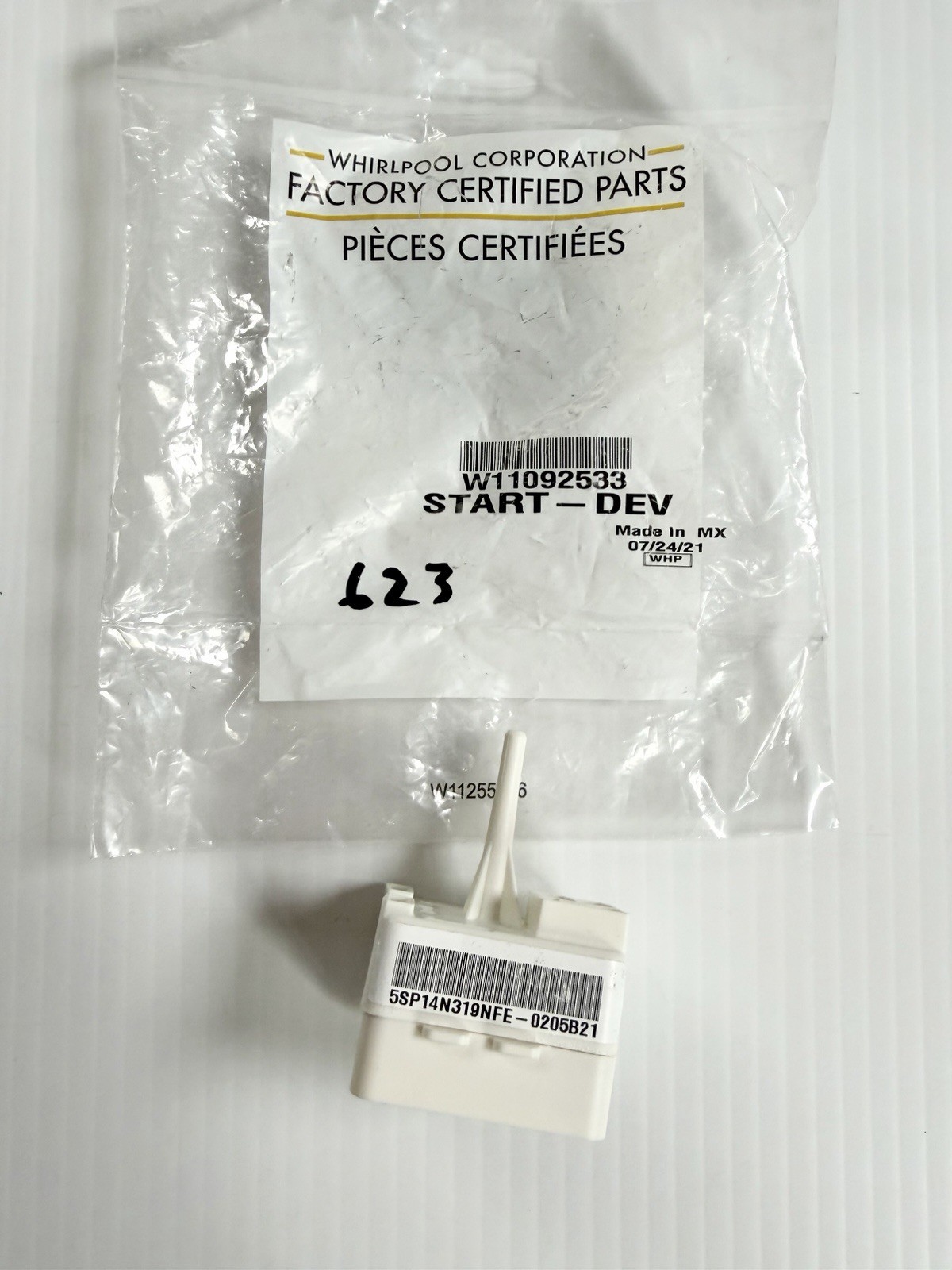 W11092533 Whirlpool Refrigerator Start Relay New OEM