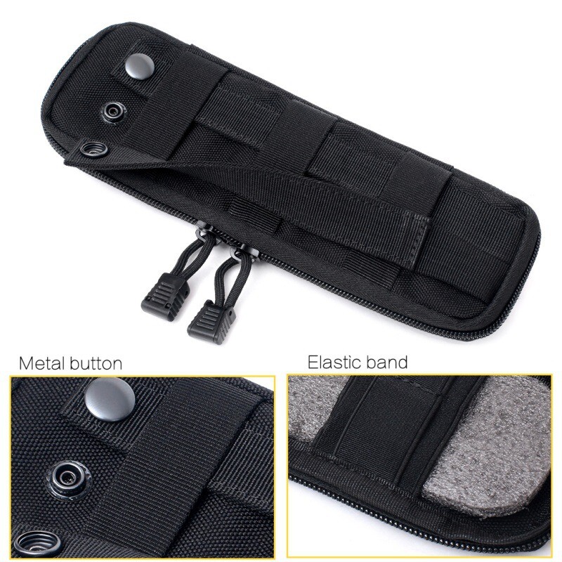Tactical Molle Pouch Military Knife Sheath Waist Pack EDC Tool Flashlight Holder
