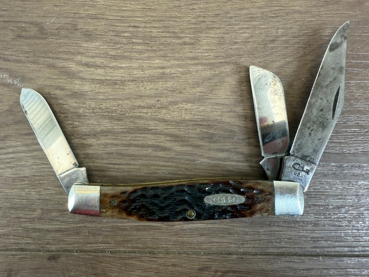 CASE XX 6375 LARGE STOCKMAN 6 DOT 3 BLADE FOLDING KNIFE (WCP036379)